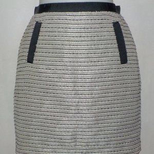 Ann Taylor LOFT skirt sz 0P NWT black white pencil